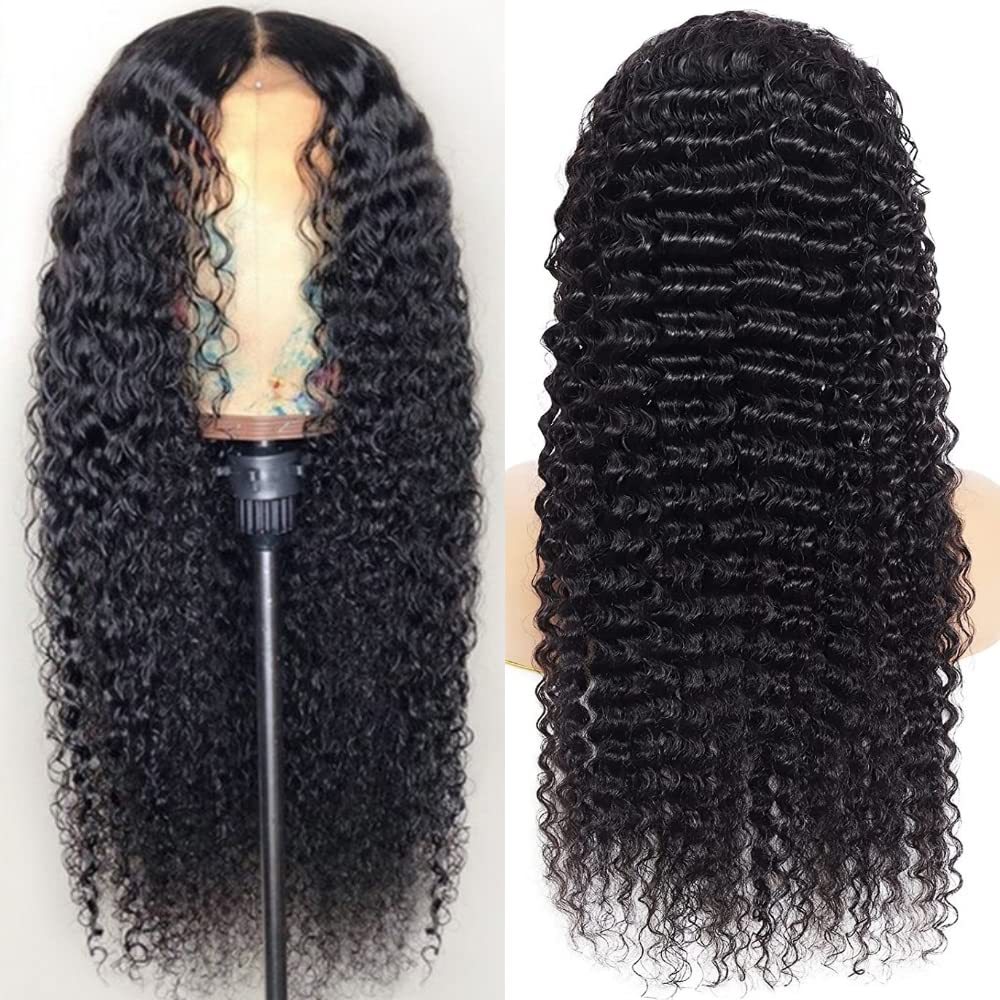 Deep Wave Human Hair Lace Front Wig - Hand-Woven Natural Style