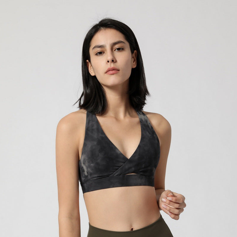 Women's Nylon Beauty Back Sports Bra - Fitness Workout Bra