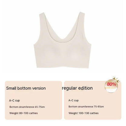 Women's Seamless Triangle Cup Underwire Bra - A B C Cup Detachable Straps