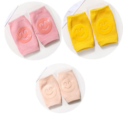 Baby Knee Pads - Cotton Terry Crawling Protectors with Non-Slip Design