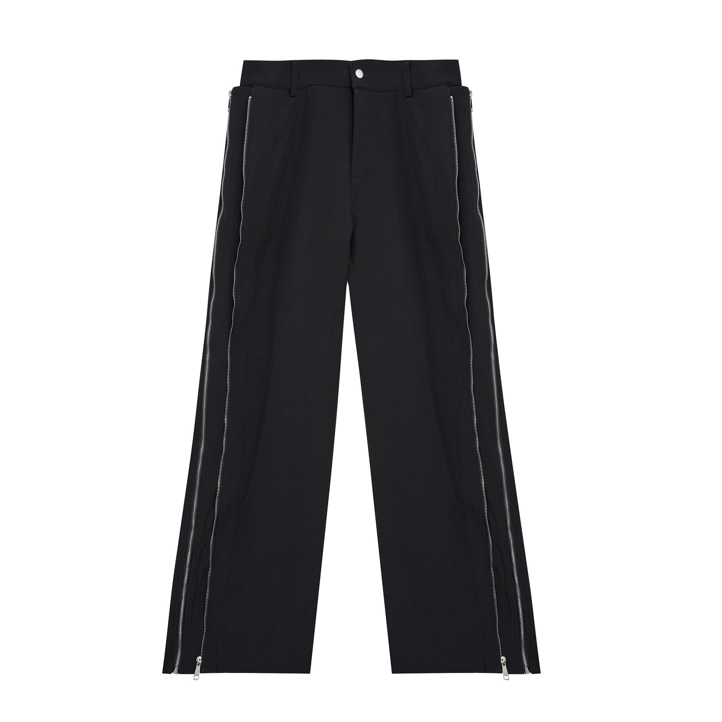 Double Layer Zipper Pants - Modern Deconstructed Design Casual Trousers