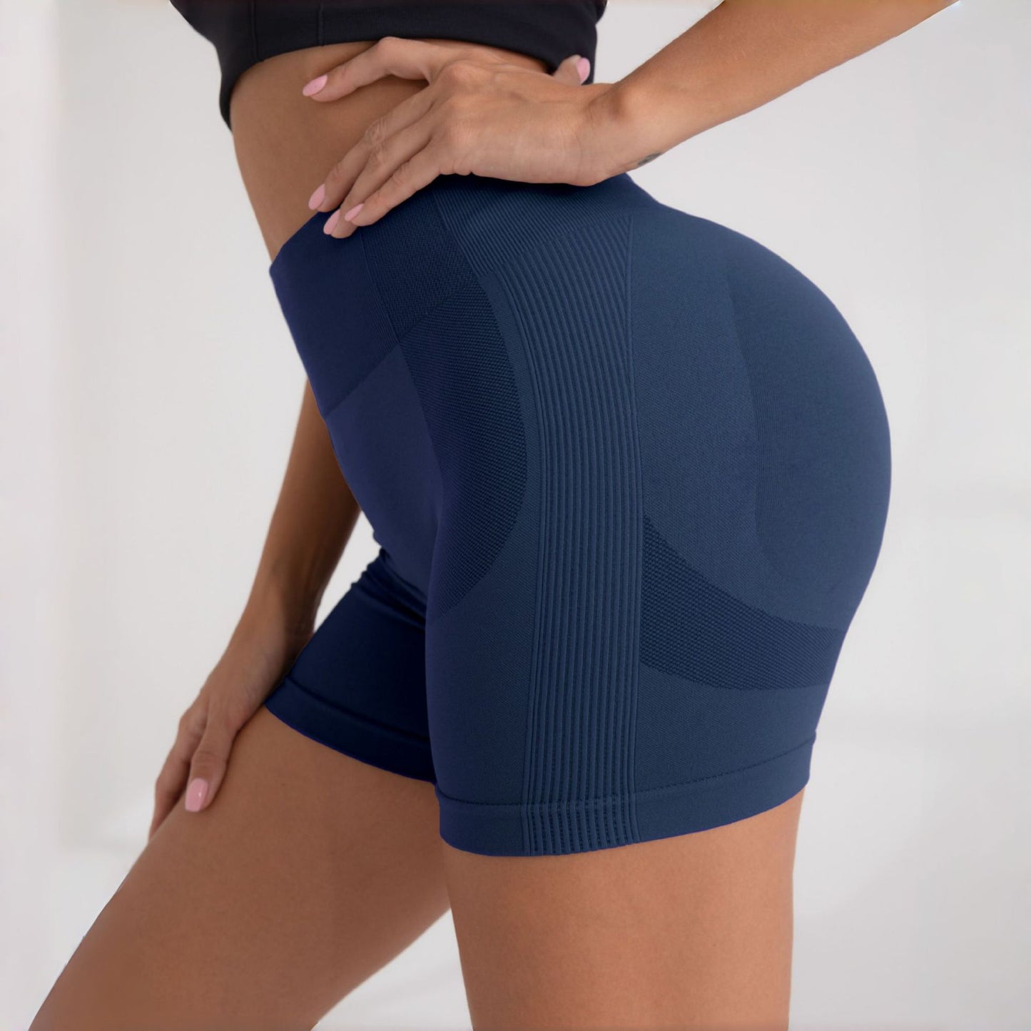 Seamless High-Waist Yoga Shorts for Women - Athletic Performance Activewear