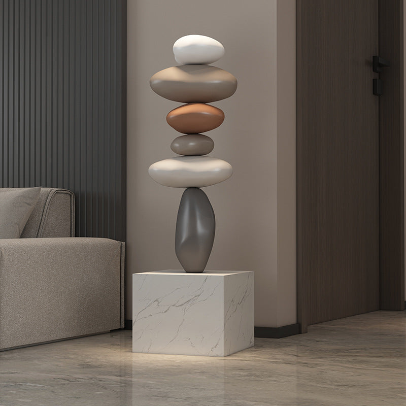 Modern Resin Floor Sculpture - Decorative Home Accent Piece