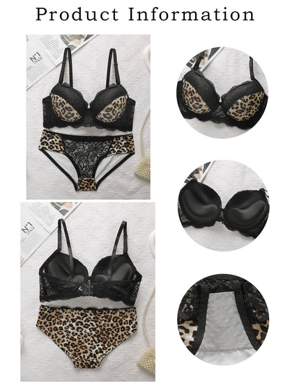 Women's Push-Up Bra and Panty Set - Supportive Shaping Lingerie