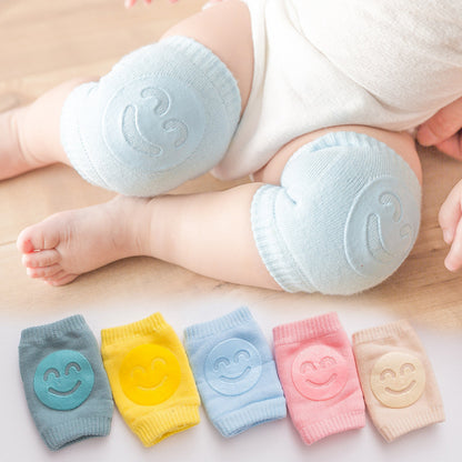 Baby Knee Pads - Cotton Terry Crawling Protectors with Non-Slip Design