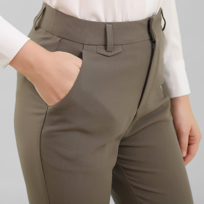 High Waist Straight Leg Professional Suit Pants - Women's Nine-Point Trousers