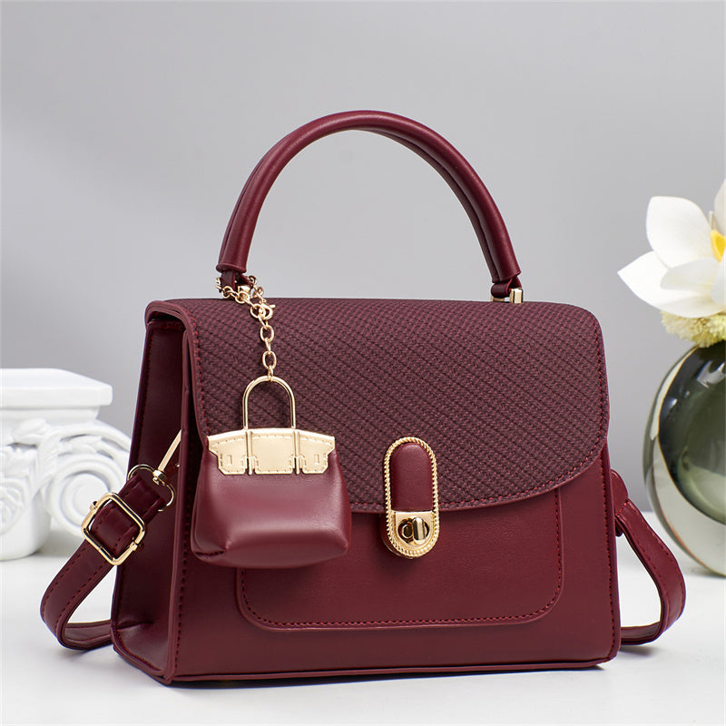 Hollow Out Bucket Shoulder Bag - Portable PU Leather Handbag