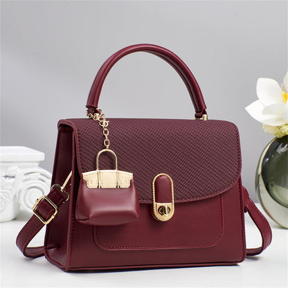 Hollow Out Bucket Shoulder Bag - Portable PU Leather Handbag