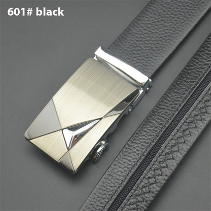 First Layer Cowhide Leather Belt with Hidden Money Compartment - Automatic Buckle