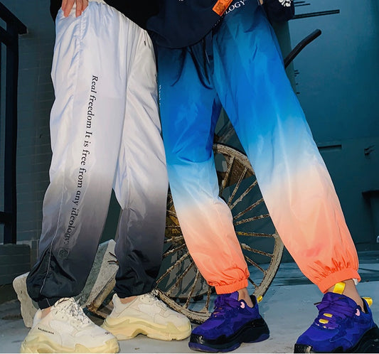 Gradient Beam Pants - Unisex Tapered Joggers for Men & Women