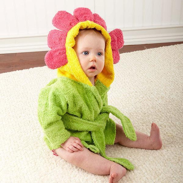 Cotton Baby Hooded Bathrobe - Cute Animal Design Bath Towel