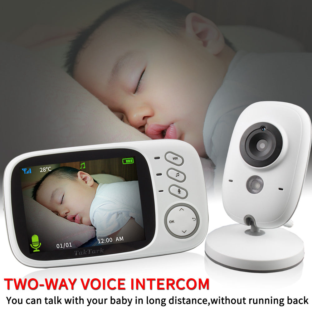 Digital Wireless Baby Monitor with 3.2" LCD Screen - Two-Way Audio & Night Vision