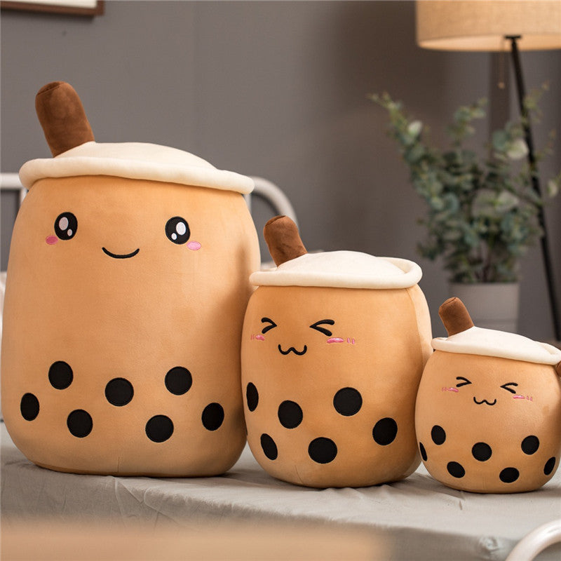Plush Bubble Tea Pillow Cushion - Soft Stuffed Drink Toy