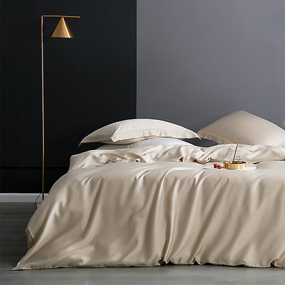 Tencel Duvet Cover Set - 80 Double-Sided Solid Color Bedding Collection