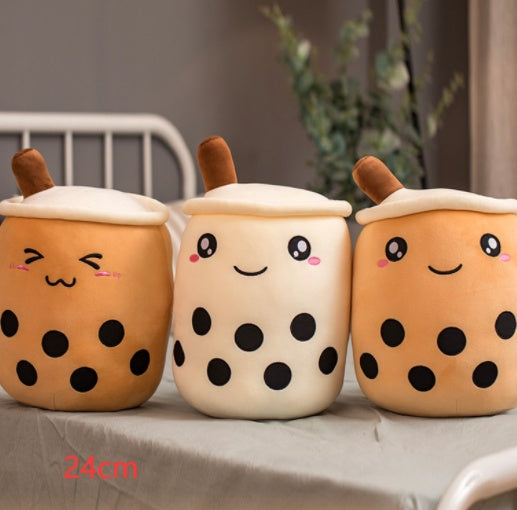 Plush Bubble Tea Pillow Cushion - Soft Stuffed Drink Toy