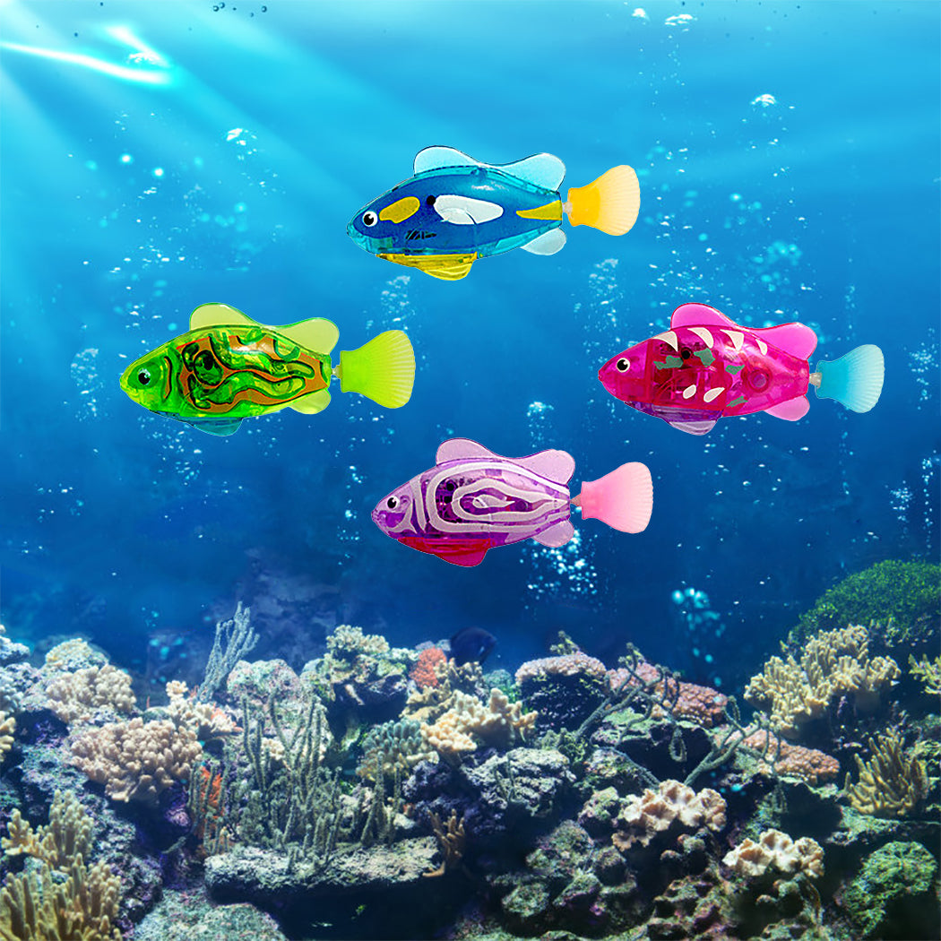 LED Electric Swimming Fish Toy – Interactive Light-Up Cat & Kids Bath Toy