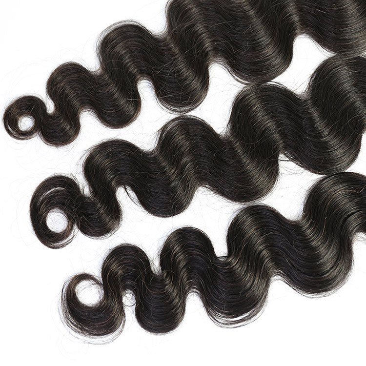 Brazilian Virgin Hair Body Wave Wig - 26 Inch Natural Black Human Hair