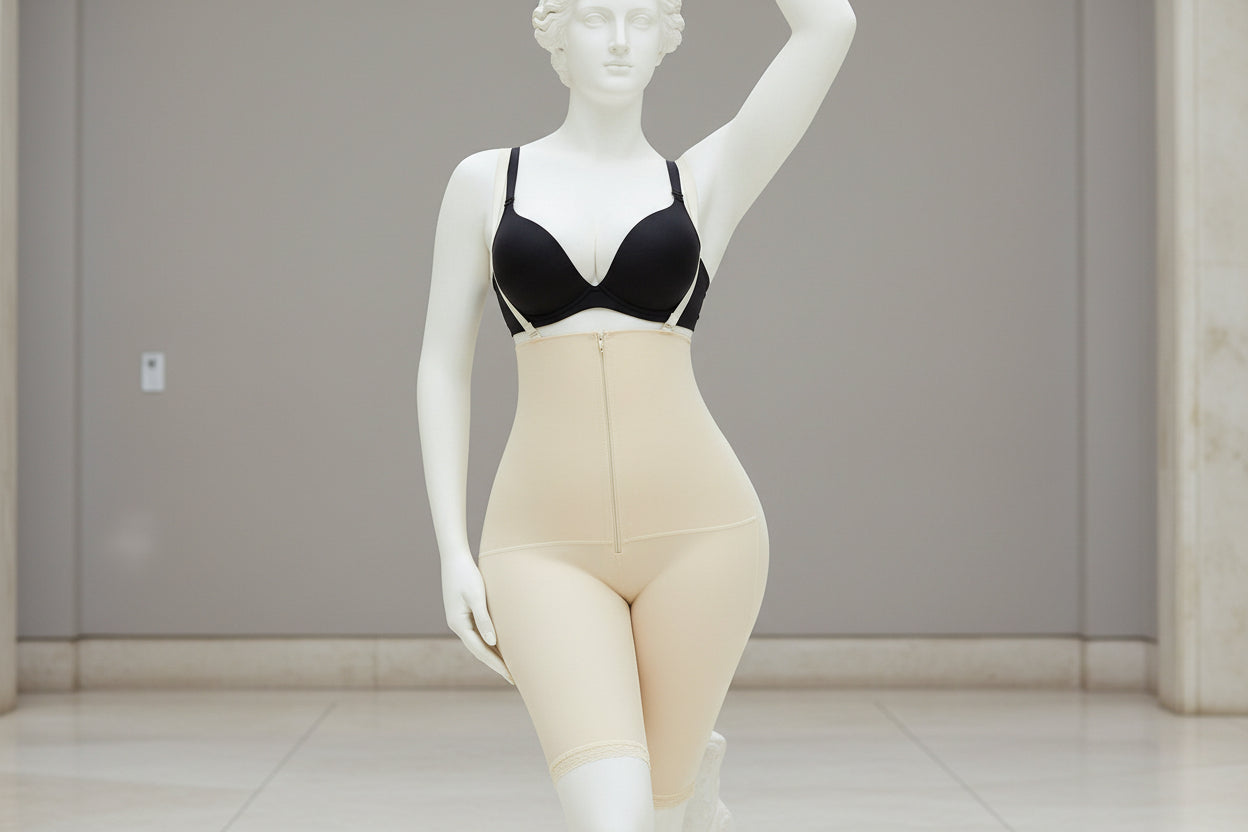 Cotton Bodysuit Shapewear with Adjustable Straps - Waist Support and Tummy Control
