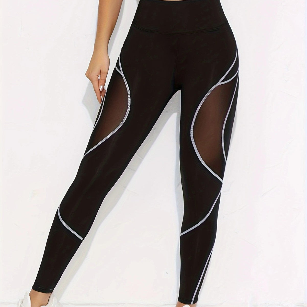 Elastic Compression Sports Pants - Tight-Fit Polyester Leggings