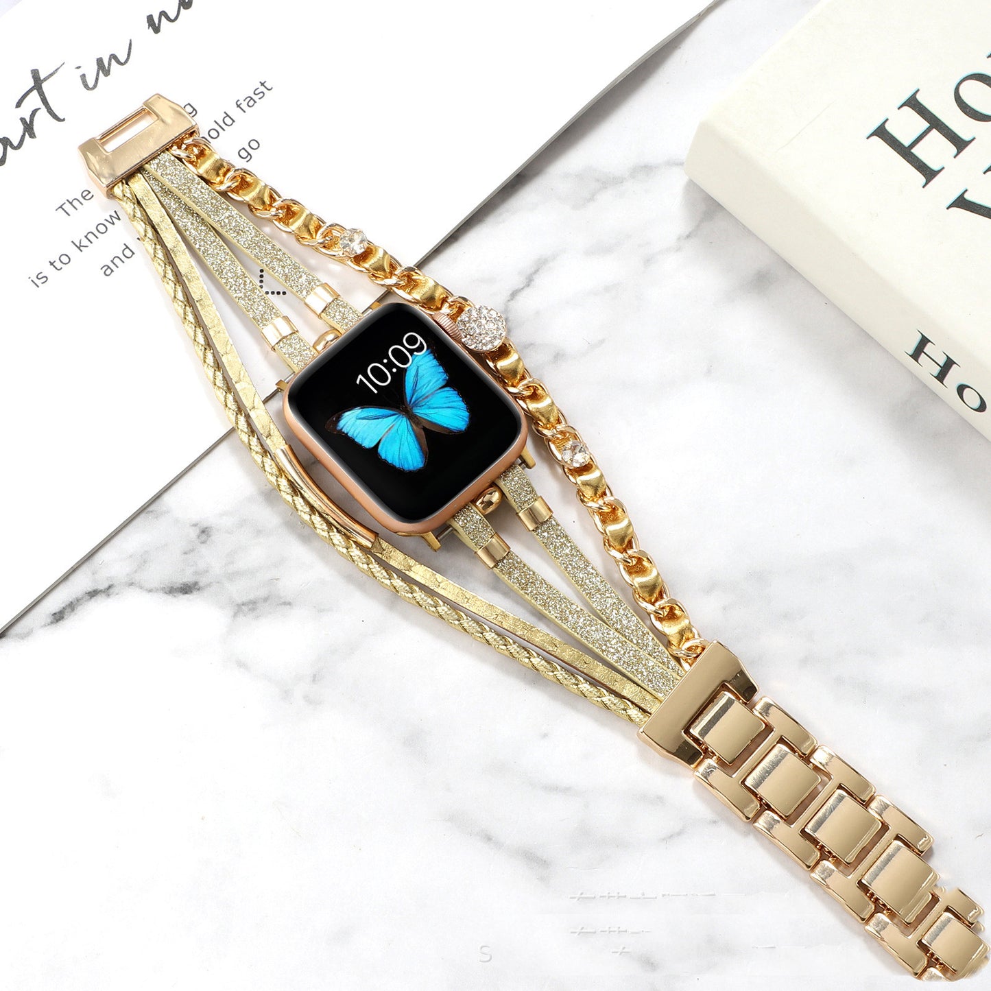 Life Tree Jewelry Leather Woven Watch Strap - Compatible with Apple Watch 38-45mm