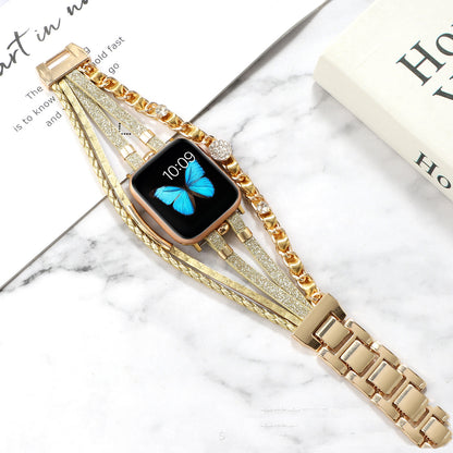 Life Tree Jewelry Leather Woven Watch Strap - Compatible with Apple Watch 38-45mm