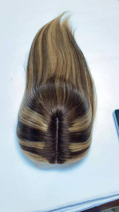 Piano Color 4/27 Human Hair Wig - T-Part & Lace Front Wig