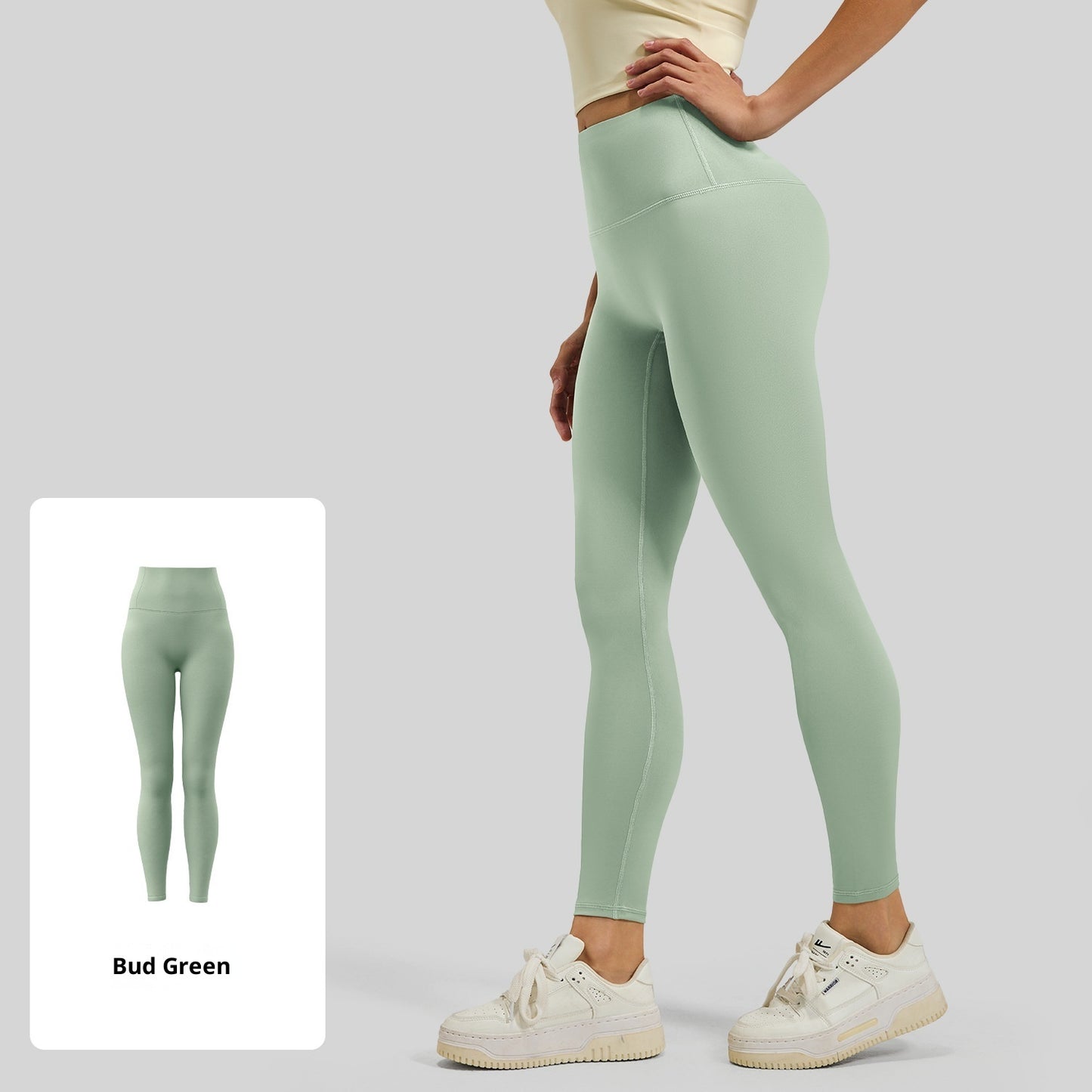 Peach Hip High-Waist Stretch Yoga Pants - Nude Feel Fitness Leggings