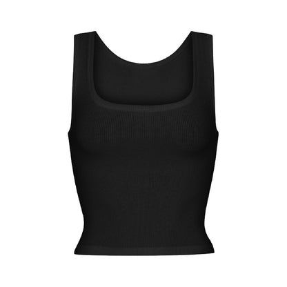 Women's Ribbed Stretch Camisole - Slim Fit Tank Top with Straps