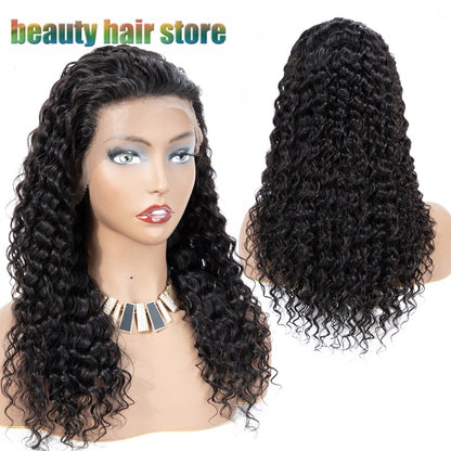 Brazilian Kinky Curly Lace Front Human Hair Wig - 9A Grade Natural Color