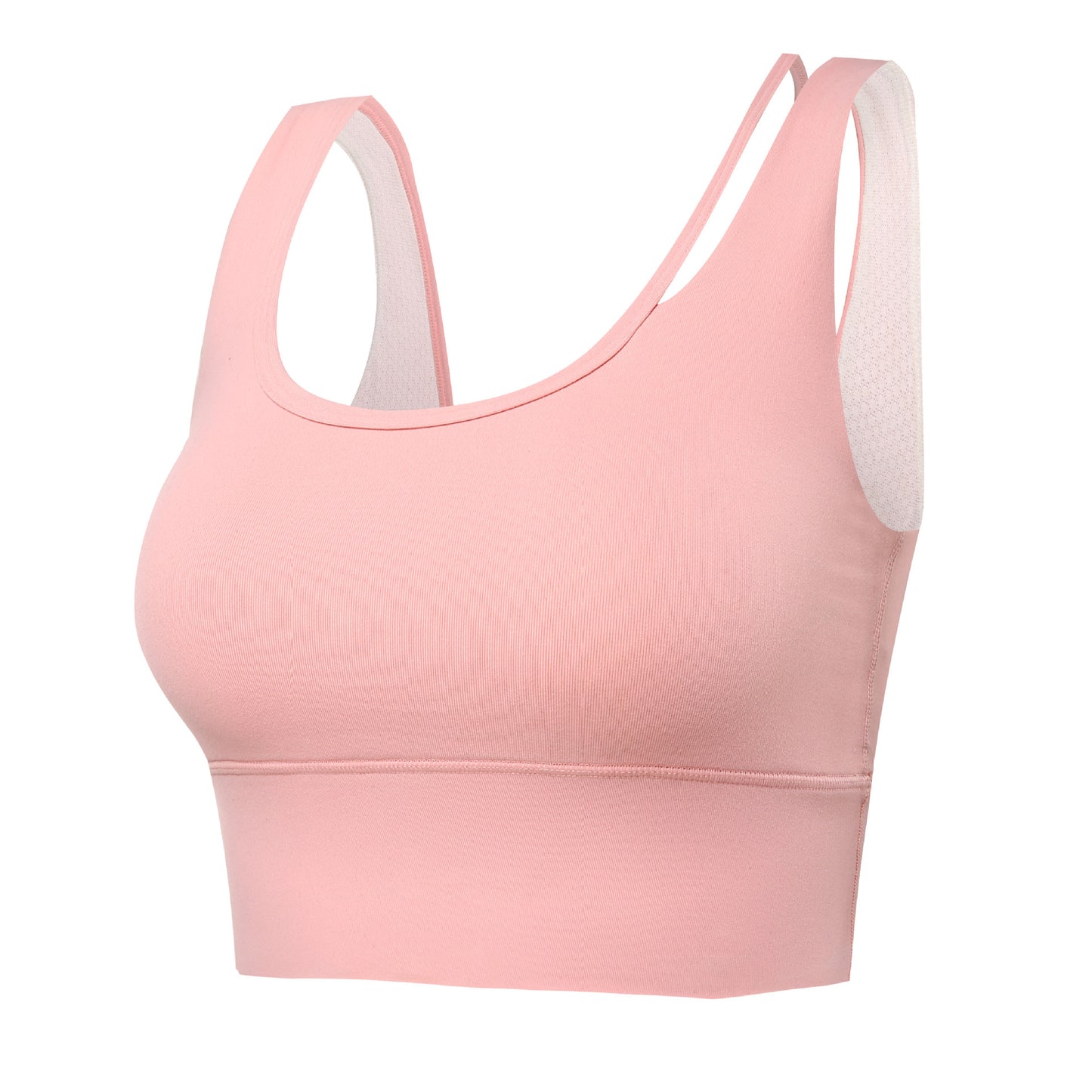 Women's U-Neck Yoga Sports Bra - Gathered Fitness Workout Bra