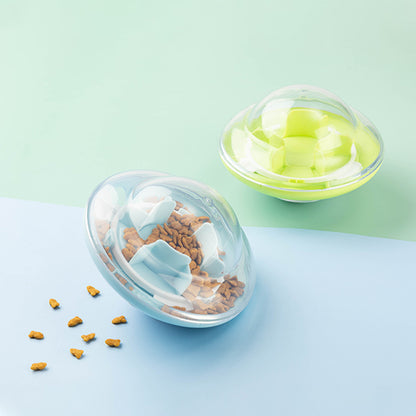 Pet Tumbler Treat Dispensing Ball Toy - Interactive Slow Feeder with Visual Cabin