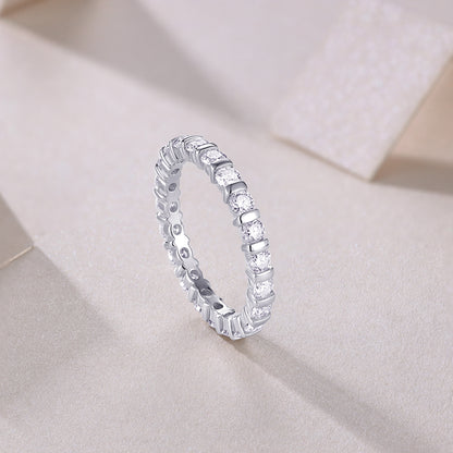 Starlight Love Moissanite Wedding Ring Set - S925 Silver Platinum Plated Engagement Ring