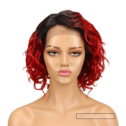 Women's Human Hair Lace Curly Wig - Natural Looking Headpiece