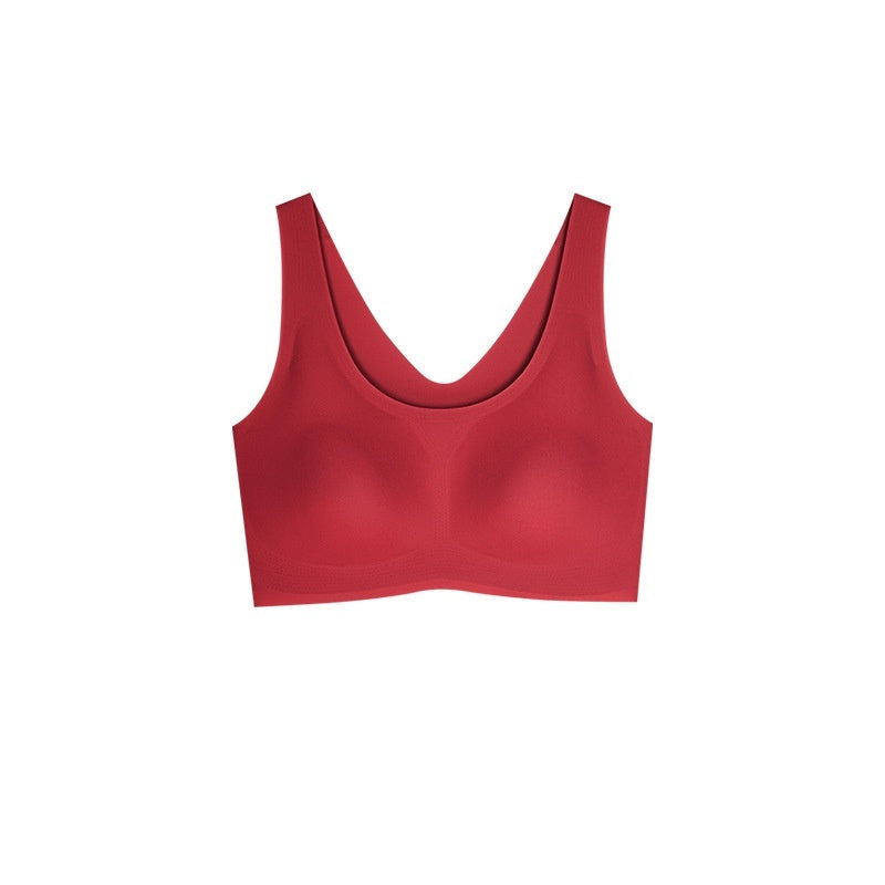 Women's Seamless Triangle Cup Underwire Bra - A B C Cup Detachable Straps