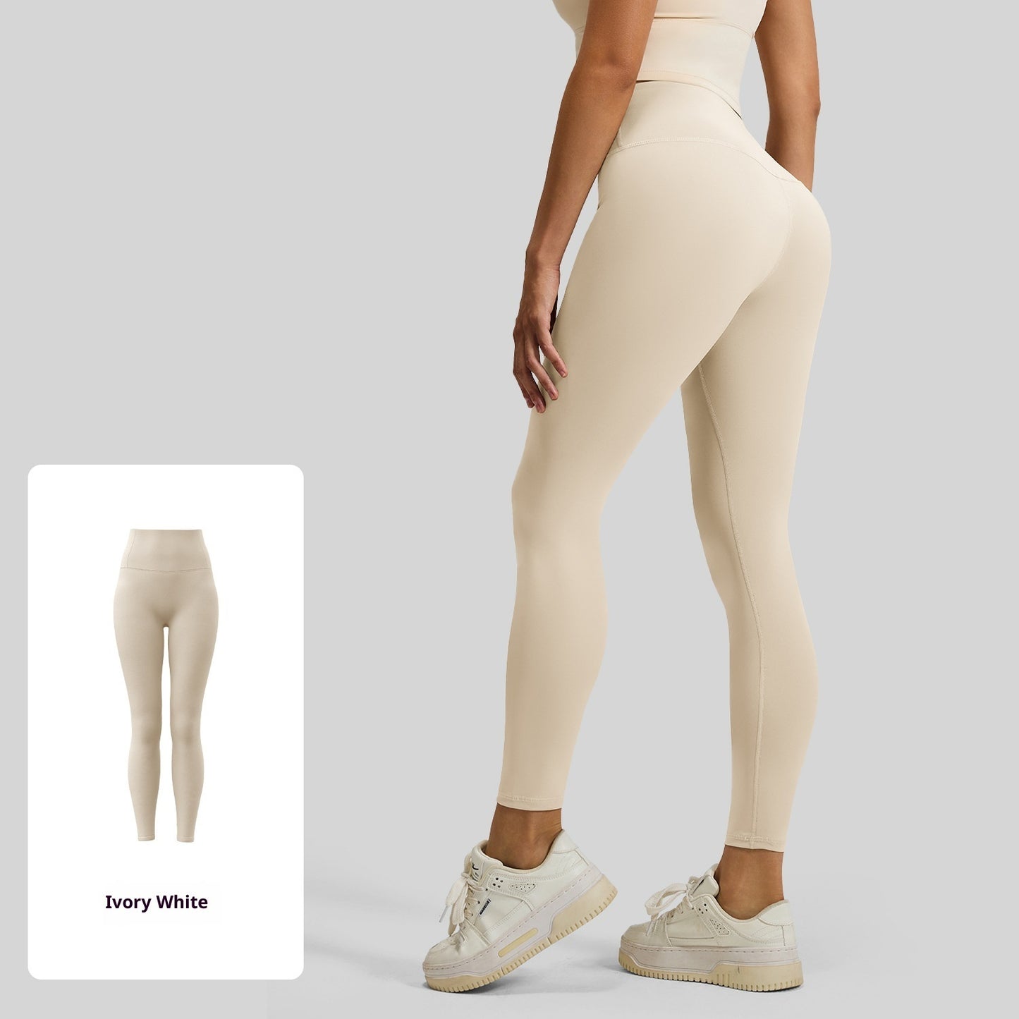 Peach Hip High-Waist Stretch Yoga Pants - Nude Feel Fitness Leggings