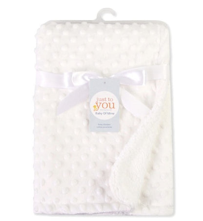 Double Layer Baby Blanket - Soft Plush Swaddle Wrap for Newborns