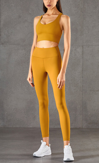 Cross-Back Sports Bra - Full Cup Wireless Athletic Top