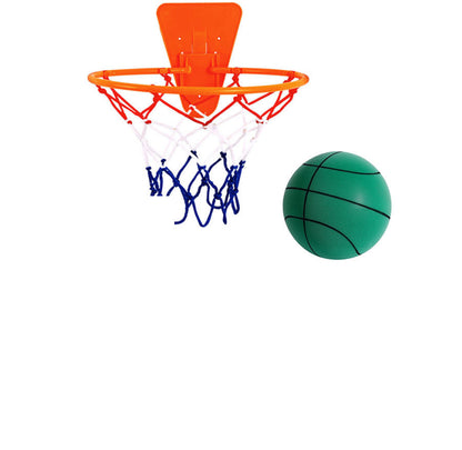 Indoor Silent Foam Basketball Set - Soft High-Density Ball with Hoop for Kids