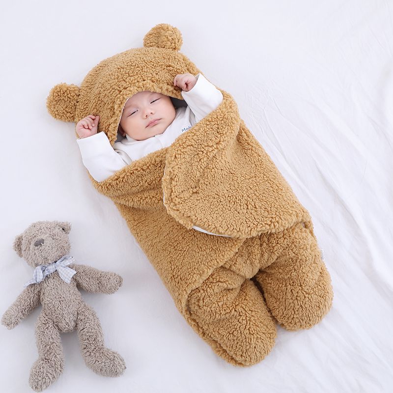 Baby Sleeping Bag - Winter Swaddle Blanket for Newborns 0-9 Months