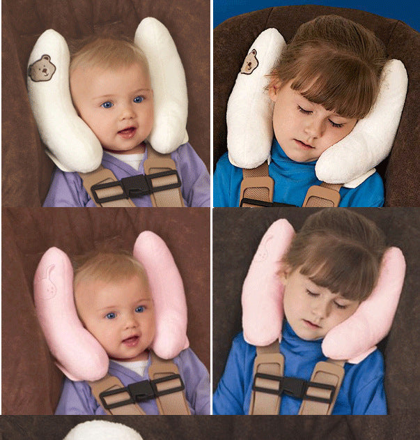 Baby Head-Shaped Banana Pillow - Soft Polyester Infant Support Cushion