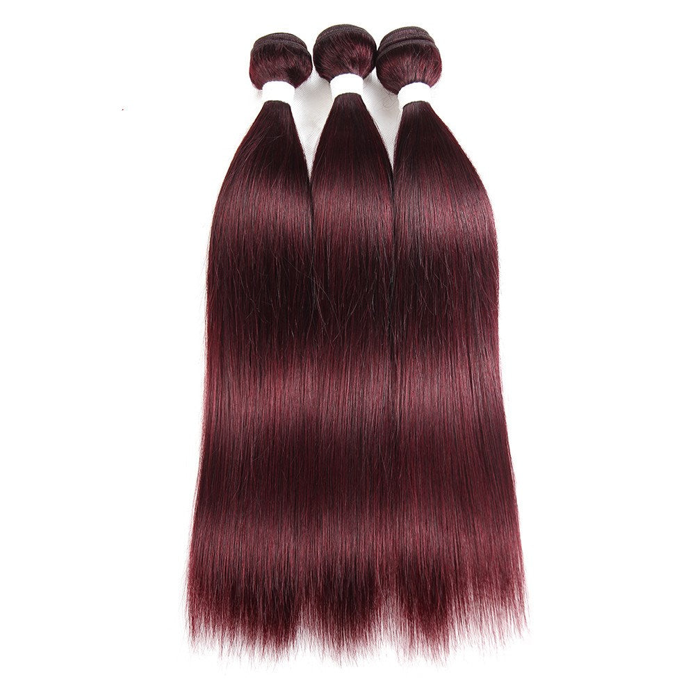 100% Human Hair Straight Wig - Premium Quality Color 99J