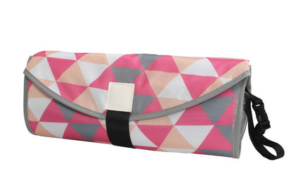 Portable Waterproof Diaper Changing Pad with Toy Links - Foldable Mat