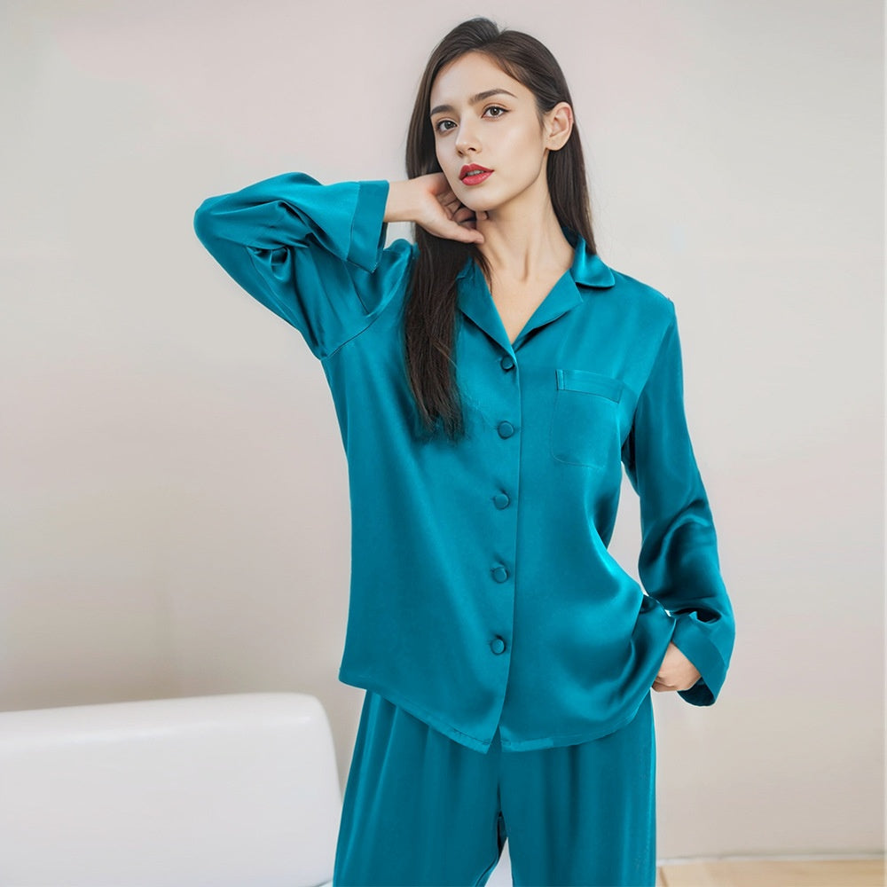 Luxe Mulberry Silk Pajama Set - Long Sleeve Women's Sleepwear