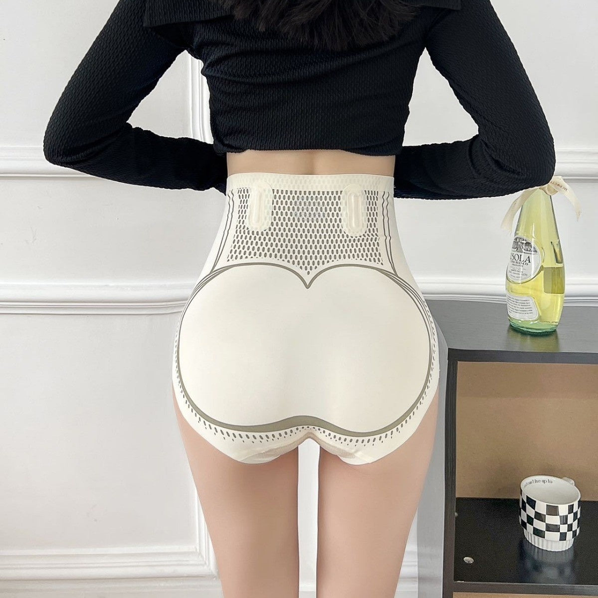 Women's High Waist Seamless Tummy Control Pants - Lightweight Shaping Leggings