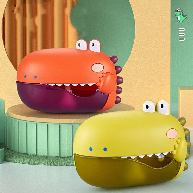 Dinosaur Baby Bath Bubble Machine - Wall-Mounted with Music for Bath Time Fun