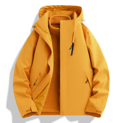 Three-in-One Fleece-Lined Thick Coat for Couples
