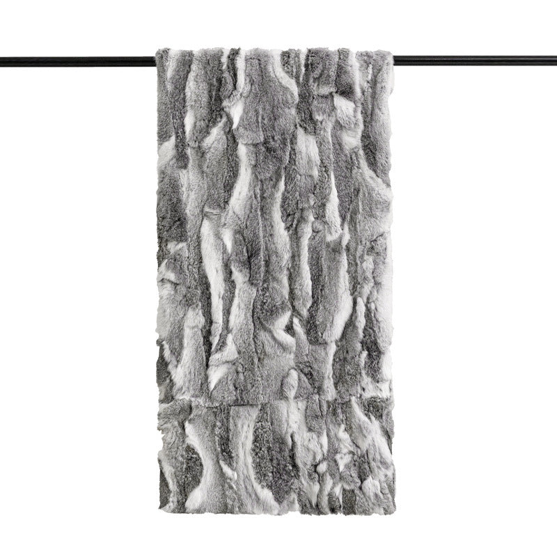 Luxury Faux Fur Bed Runner - Modern Minimalist Throw Blanket