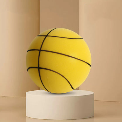 Indoor Silent Foam Basketball Set - Soft High-Density Ball with Hoop for Kids