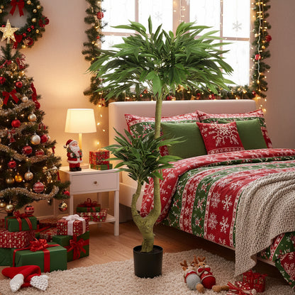 5FT Artificial Willow Tree with Natural Foliage in Black Pot - Maintenance-Free Indoor Plant for Home Office Decor