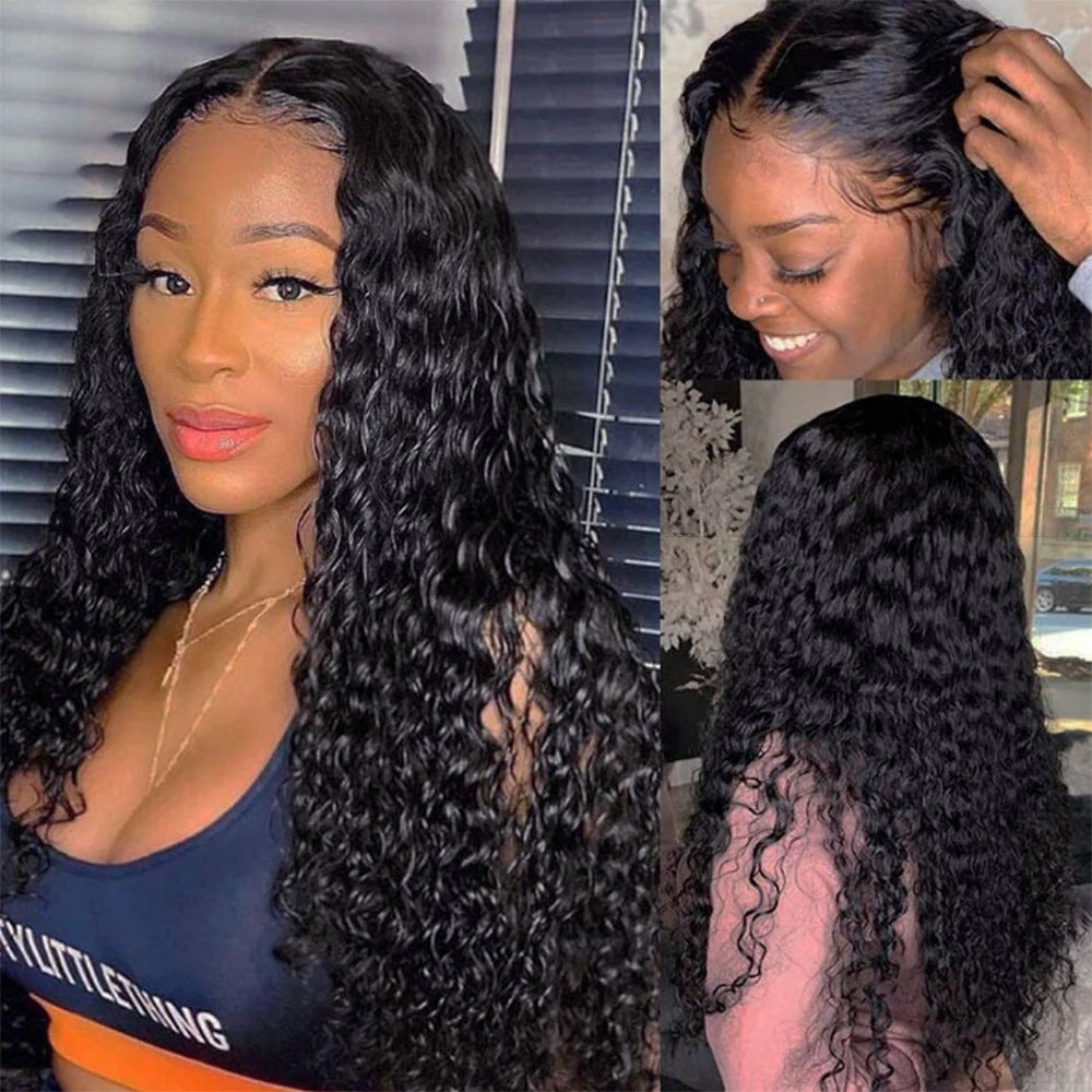 Curly Human Hair Lace Wig - Full Hand-Woven with Natural Texture